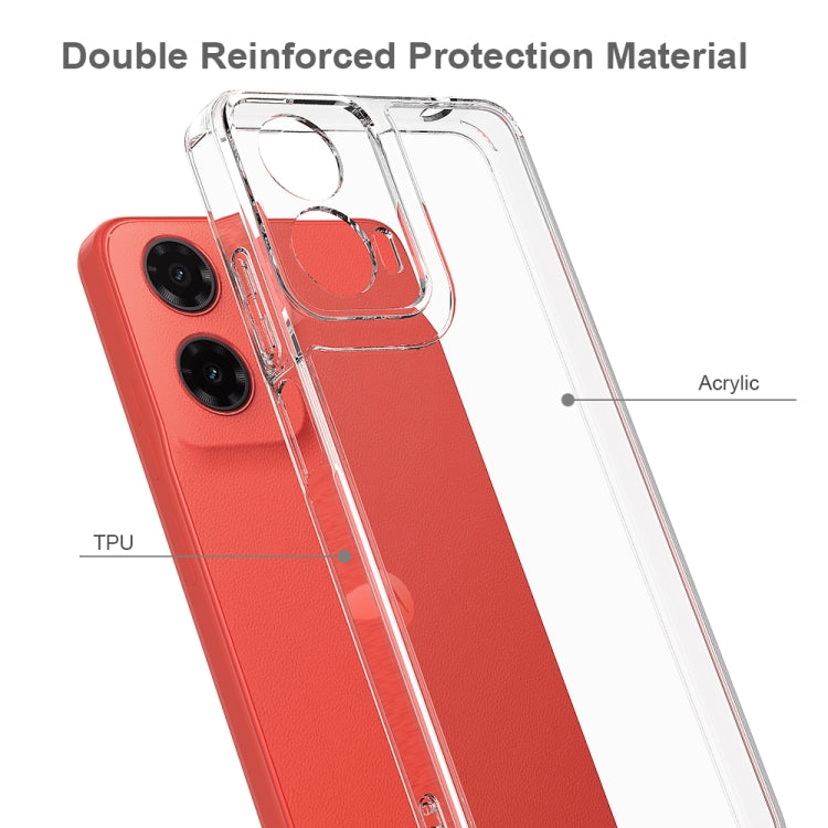 For Motorola Moto G35 Scratchproof Acrylic TPU Phone Case - Transparent