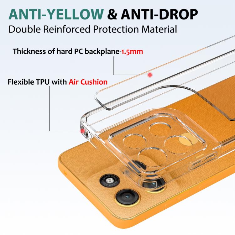 For Motorola Moto G15 / G15 Power 4G Scratchproof Acrylic TPU Phone Case - Transparent