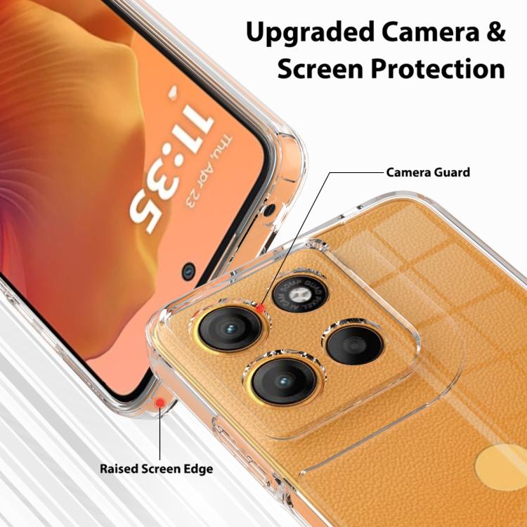 For Motorola Moto G15 / G15 Power 4G Scratchproof Acrylic TPU Phone Case - Transparent