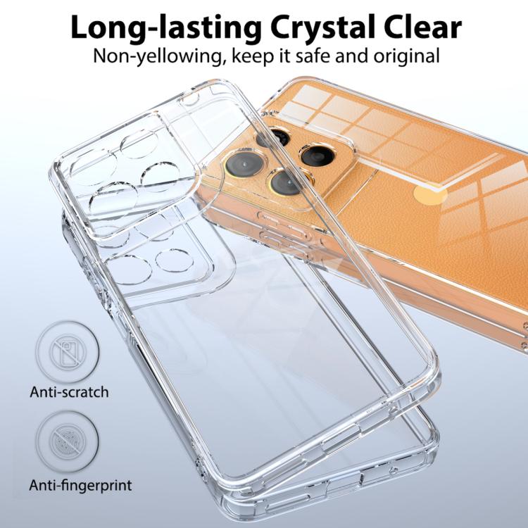 For Motorola Moto G17 / G17 Power 4G Scratchproof Acrylic TPU Phone Case - Transparent