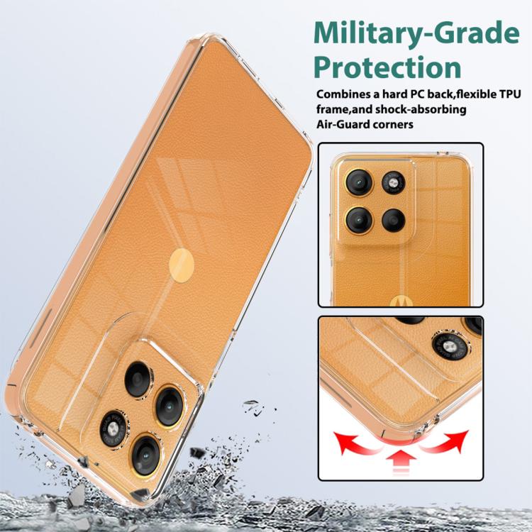 For Motorola Moto G17 / G17 Power 4G Scratchproof Acrylic TPU Phone Case - Transparent
