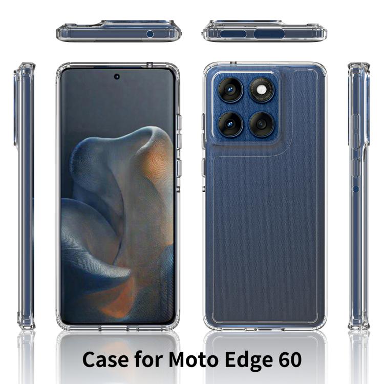 For Motorola Edge 60 Scratchproof Acrylic TPU Phone Case - Transparent