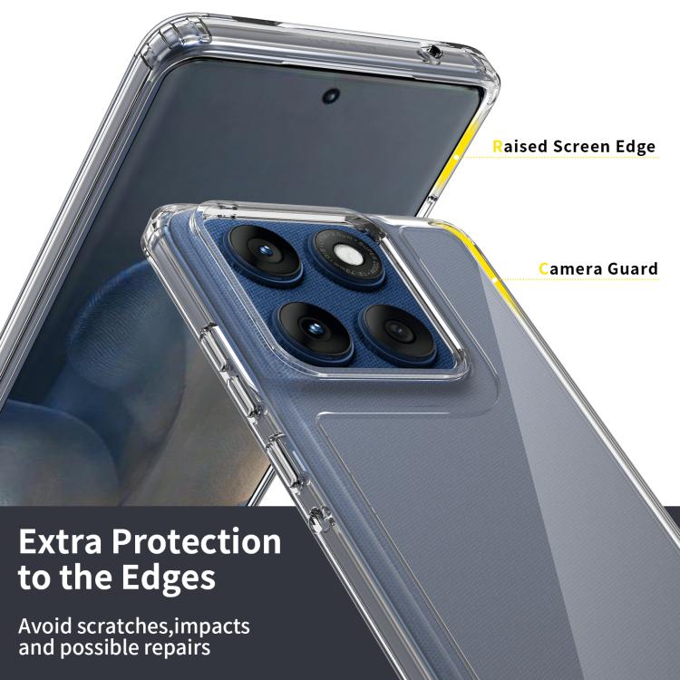 For Motorola Edge 60 Scratchproof Acrylic TPU Phone Case - Transparent