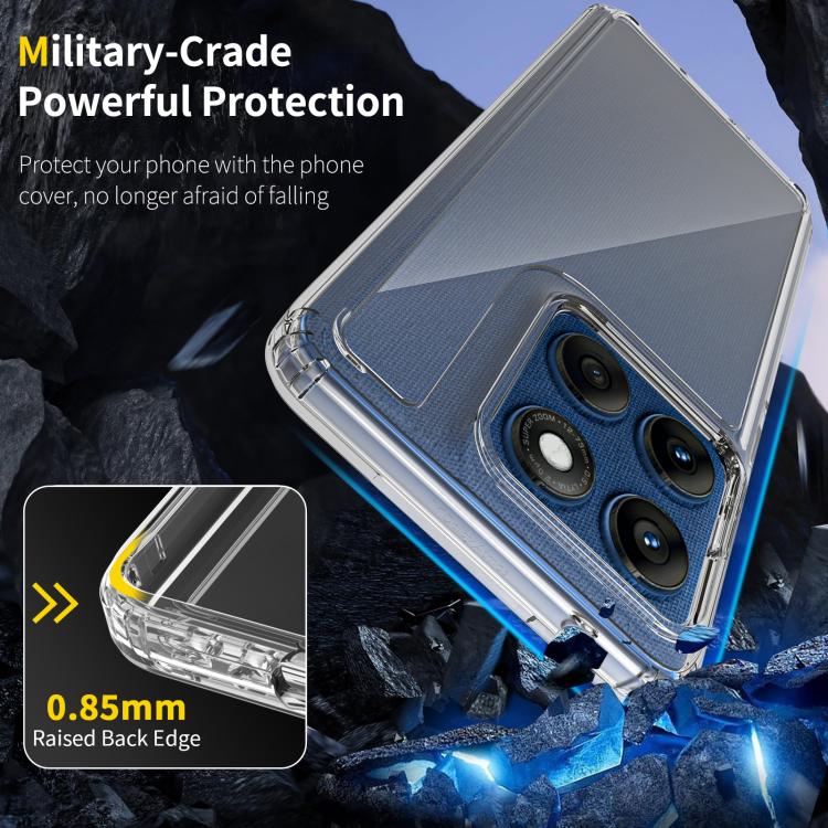 For Motorola Edge 60s Scratchproof Acrylic TPU Phone Case - Transparent