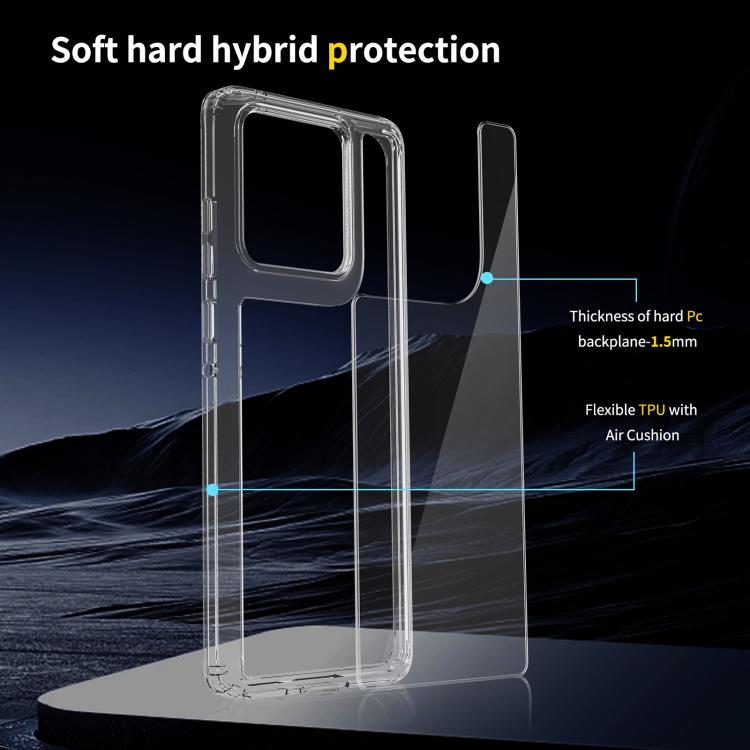 For Motorola Edge 60 Fusion Scratchproof Acrylic TPU Phone Case - Transparent