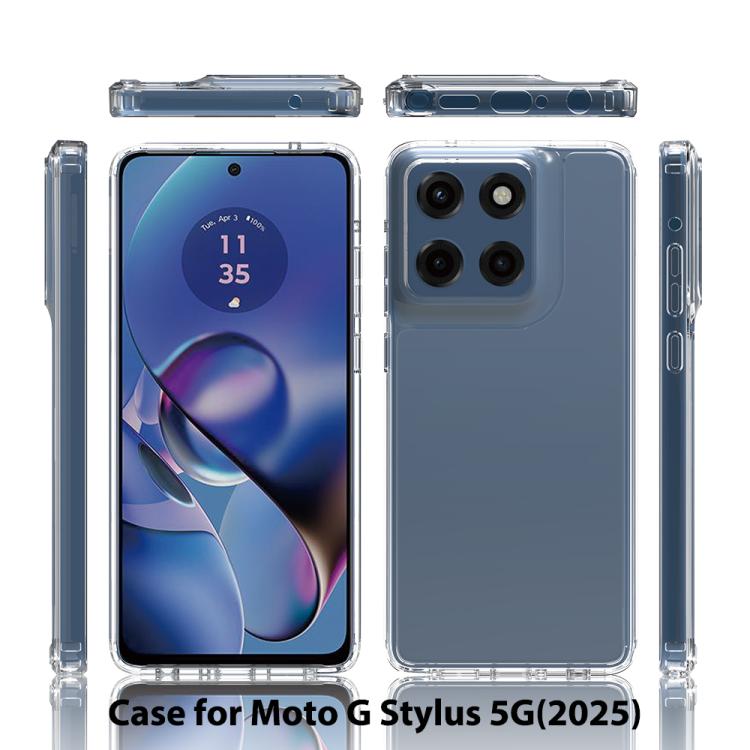 For Motorola Moto G Stylus 5G 2025 Scratchproof Acrylic TPU Phone Case - Transparent