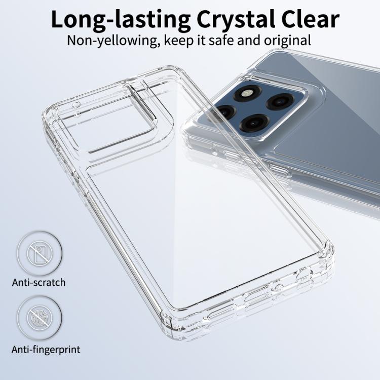 For Motorola Edge 60 Stylus Scratchproof Acrylic TPU Phone Case - Transparent