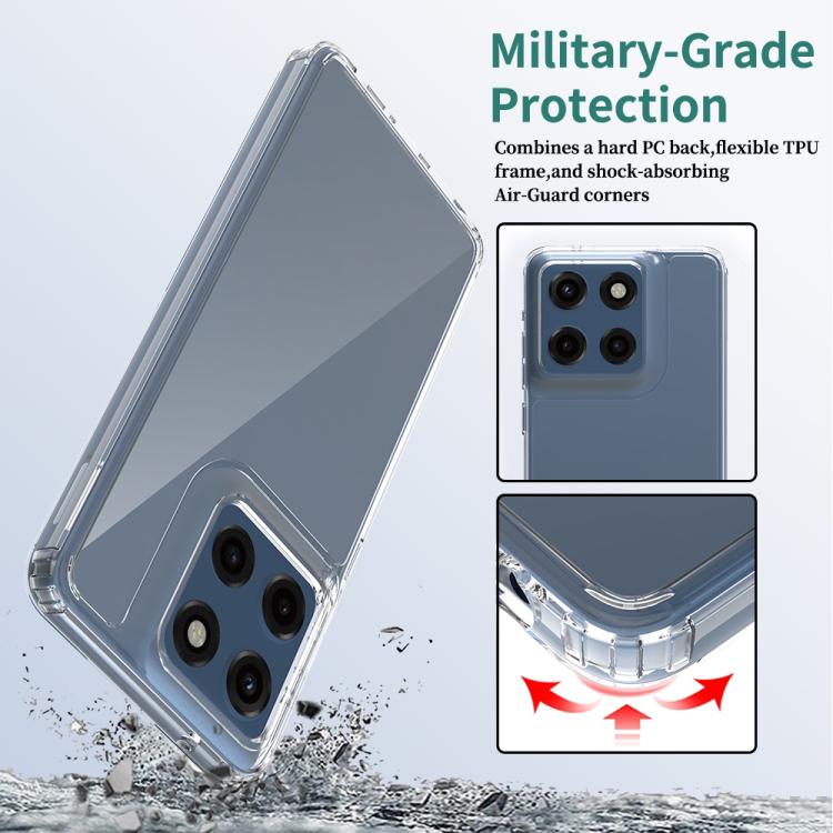For Motorola Edge 60 Stylus Scratchproof Acrylic TPU Phone Case - Transparent