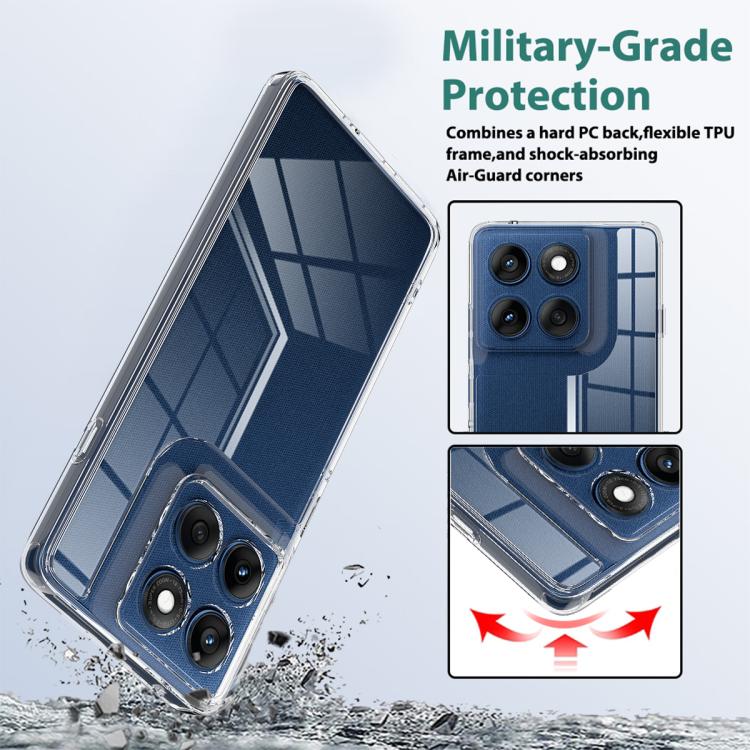 For Motorola Edge 60 Pro Scratchproof Acrylic TPU Phone Case - Transparent
