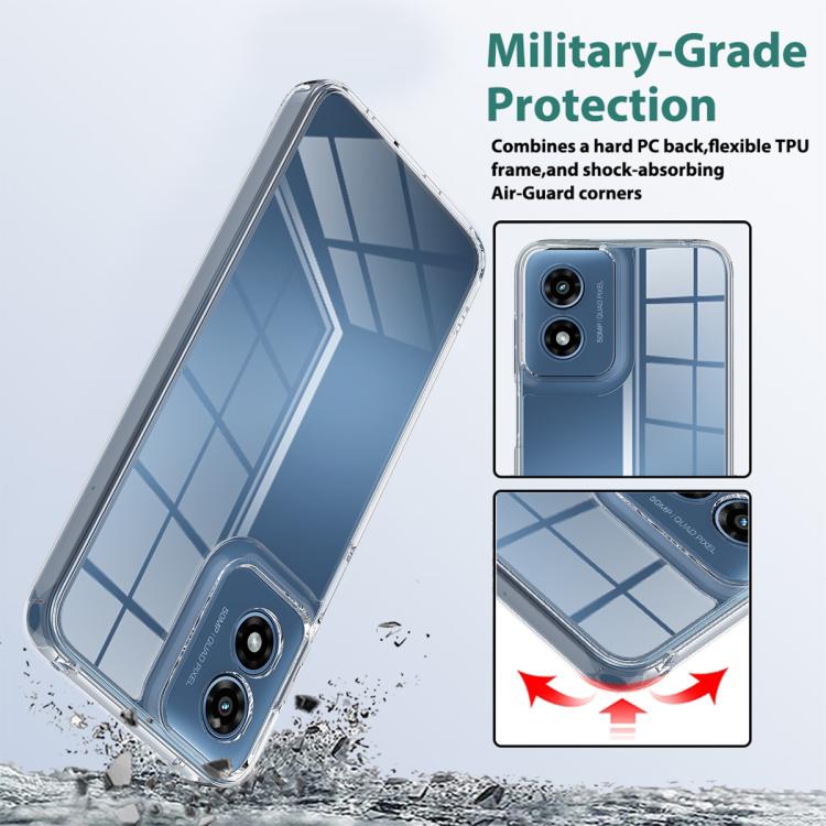 For Motorola Moto G Play 2024 Scratchproof Acrylic TPU Phone Case - Transparent