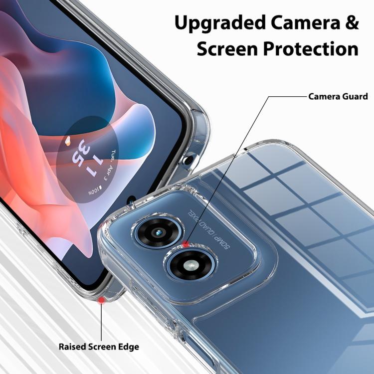 For Motorola Moto G Play 2024 Scratchproof Acrylic TPU Phone Case - Transparent