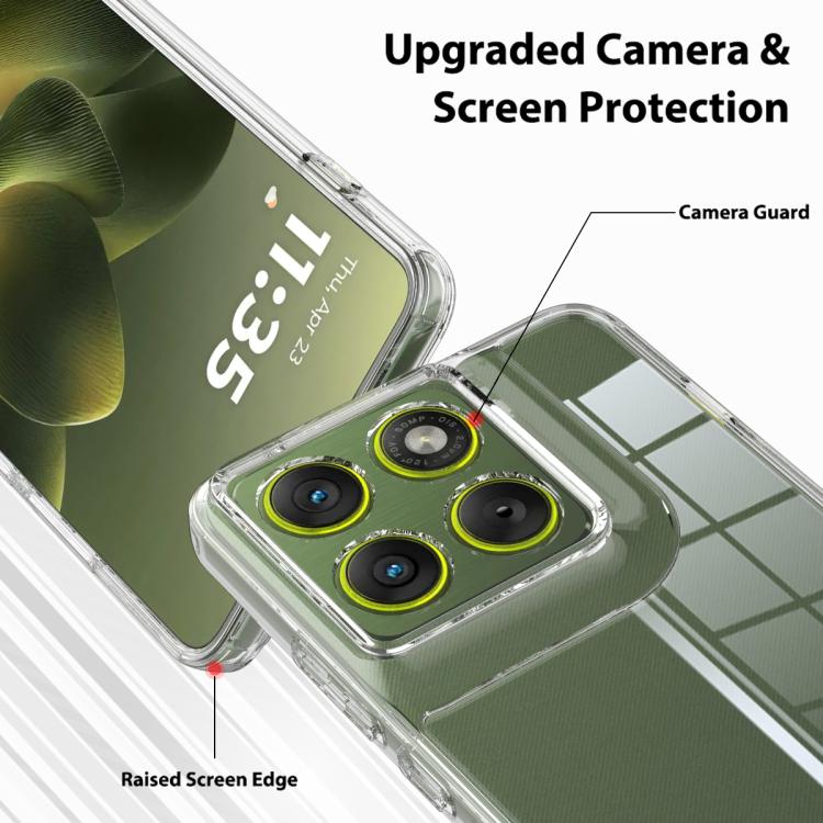 For Motorola Edge 70 5G Scratchproof Acrylic TPU Phone Case - Transparent