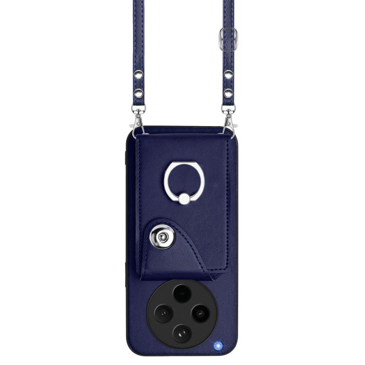 For OPPO Find X8s+ Organ Card Bag Ring Holder Phone Case with Long Lanyard