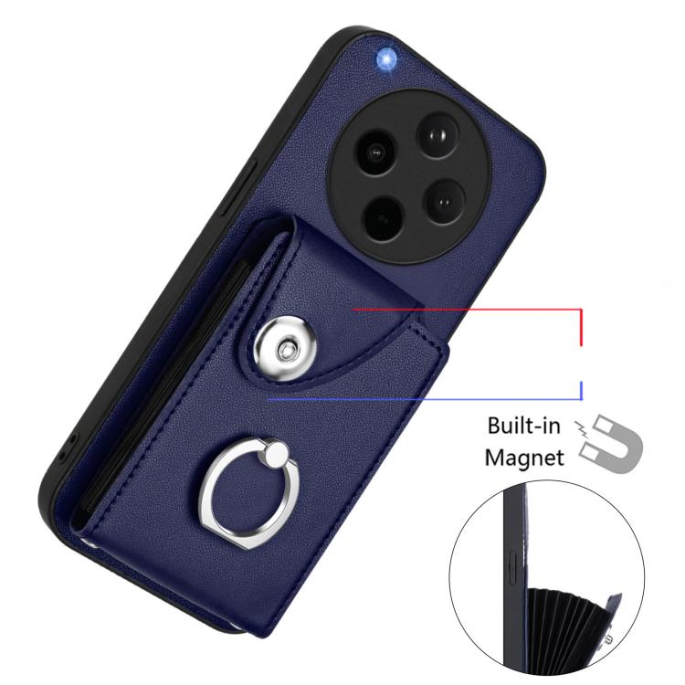 For OPPO Find X8s+ Organ Card Bag Ring Holder Phone Case with Long Lanyard