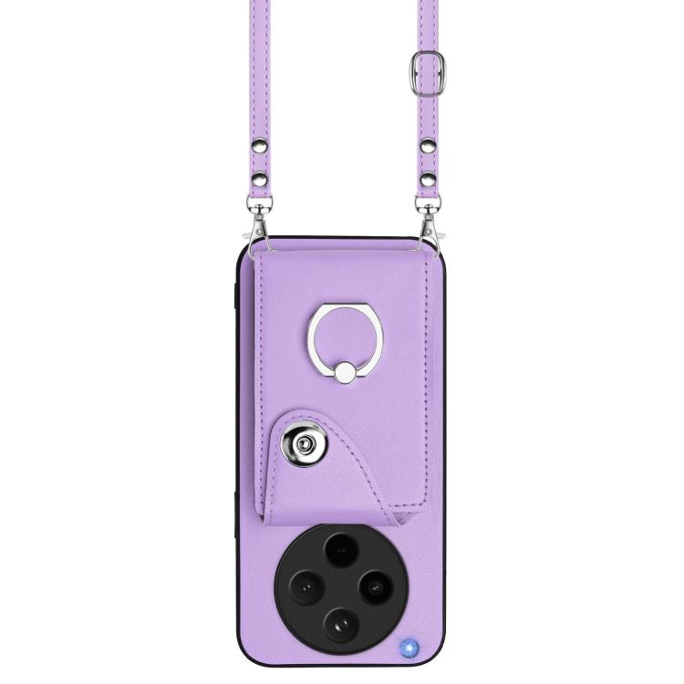 For OPPO Find X8s+ Organ Card Bag Ring Holder Phone Case with Long Lanyard