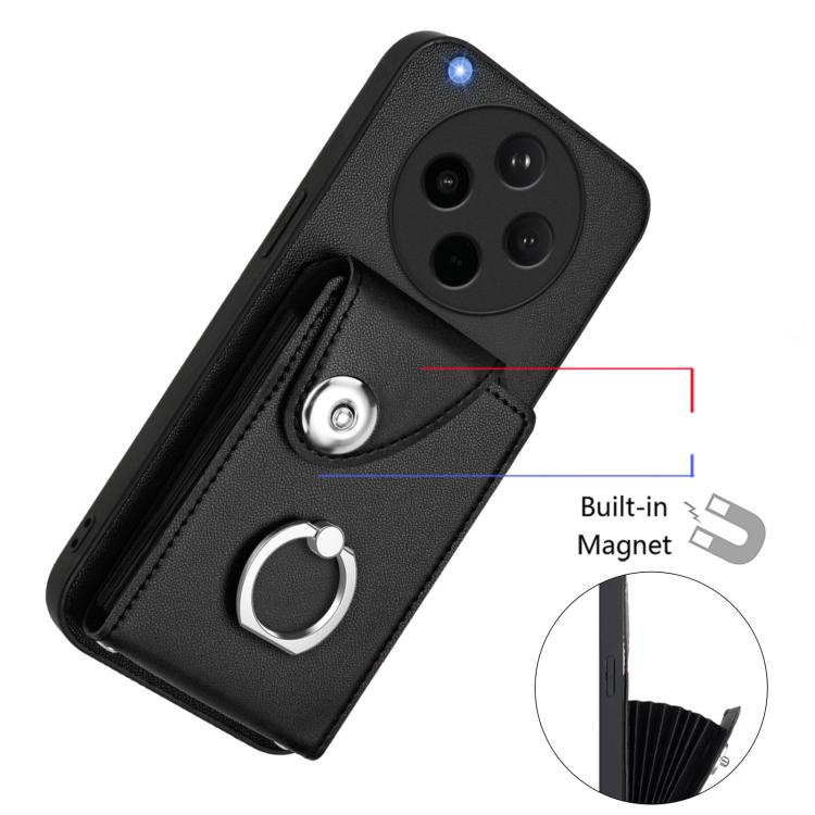 For OPPO Find X8s+ Organ Card Bag Ring Holder Phone Case with Long Lanyard