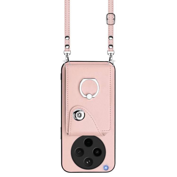 For OPPO Find X8s+ Organ Card Bag Ring Holder Phone Case with Long Lanyard