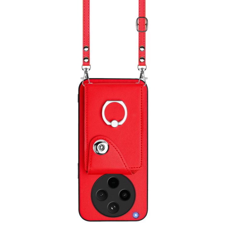For OPPO Find X8s+ Organ Card Bag Ring Holder Phone Case with Long Lanyard