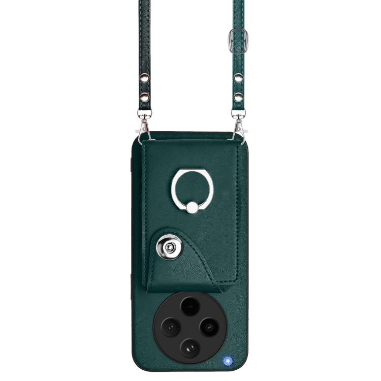 For OPPO Find X8s+ Organ Card Bag Ring Holder Phone Case with Long Lanyard