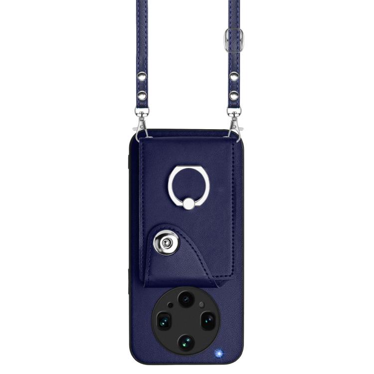 For OPPO Find X8 Ultra Organ Card Bag Ring Holder Phone Case with Long Lanyard
