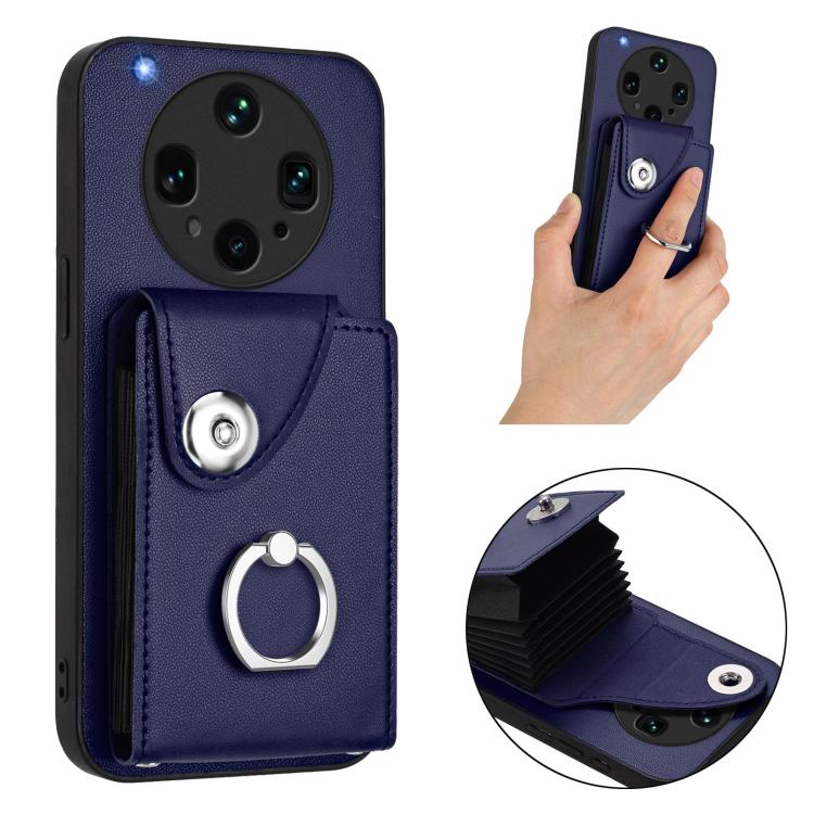 For OPPO Find X8 Ultra Organ Card Bag Ring Holder Phone Case with Long Lanyard