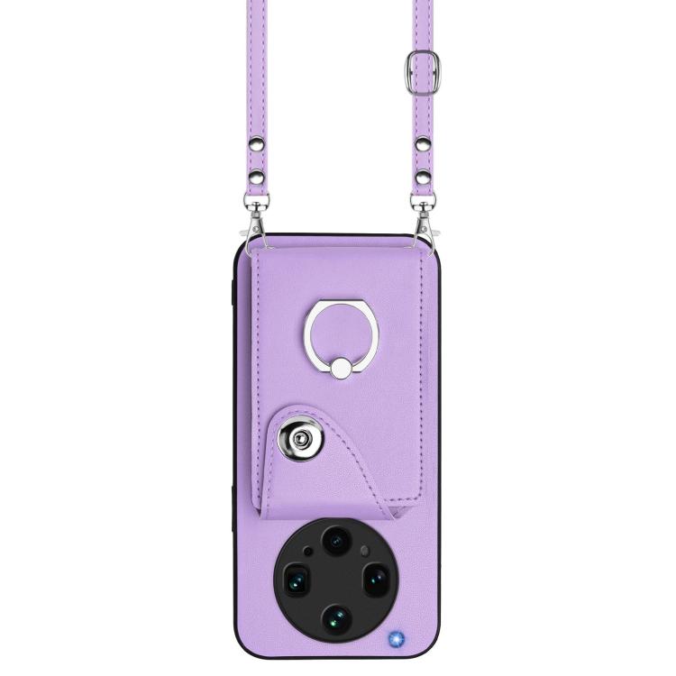 For OPPO Find X8 Ultra Organ Card Bag Ring Holder Phone Case with Long Lanyard