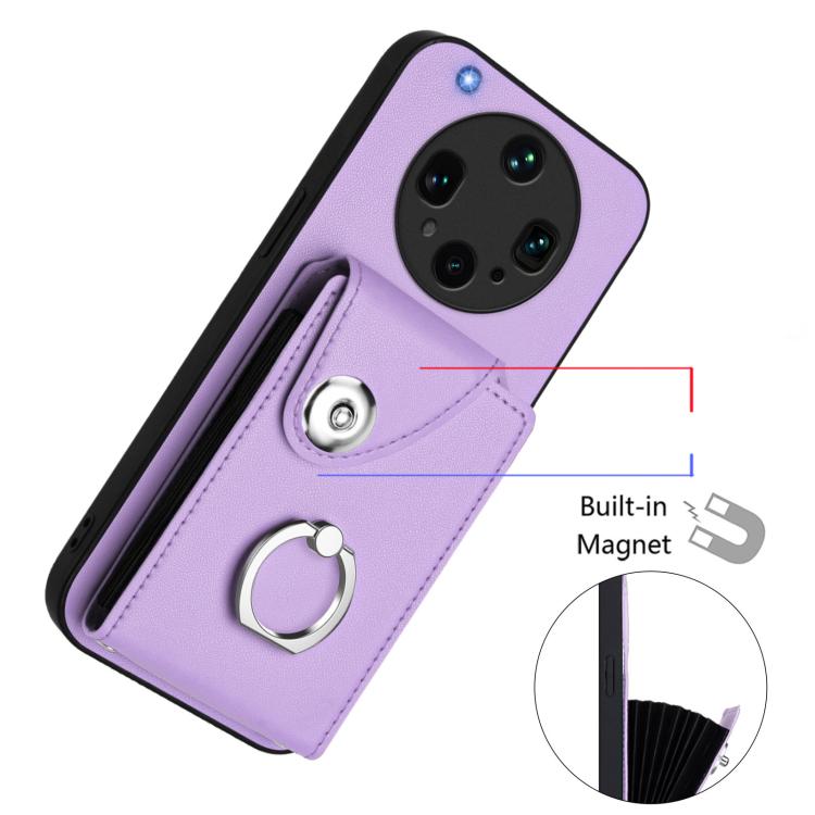 For OPPO Find X8 Ultra Organ Card Bag Ring Holder Phone Case with Long Lanyard