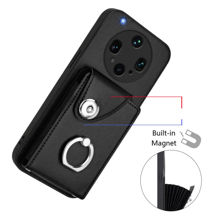 For OPPO Find X8 Ultra Organ Card Bag Ring Holder Phone Case with Long Lanyard