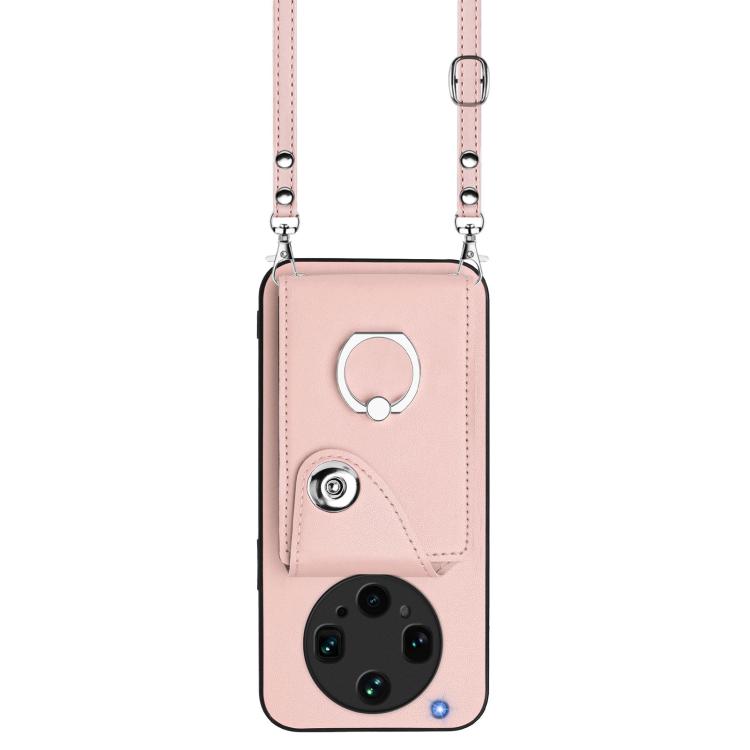 For OPPO Find X8 Ultra Organ Card Bag Ring Holder Phone Case with Long Lanyard