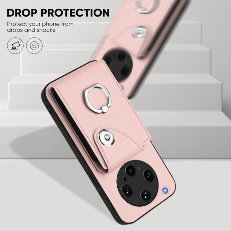 For OPPO Find X8 Ultra Organ Card Bag Ring Holder Phone Case with Long Lanyard