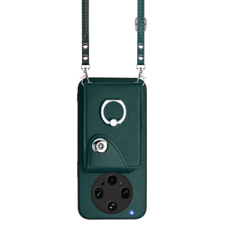 For OPPO Find X8 Ultra Organ Card Bag Ring Holder Phone Case with Long Lanyard