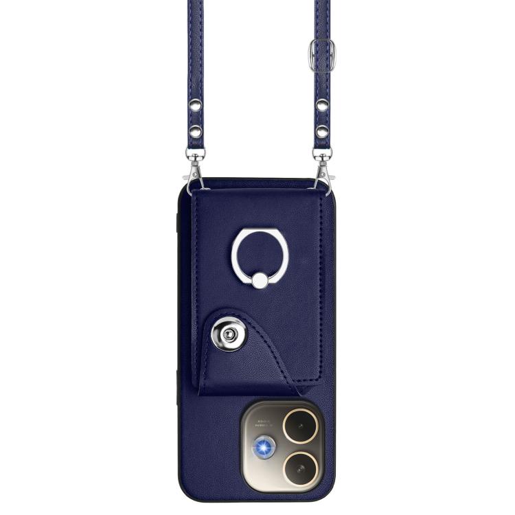 For OPPO A5 Energy / A5 Pro Global Organ Card Bag Ring Holder Phone Case with Long Lanyard