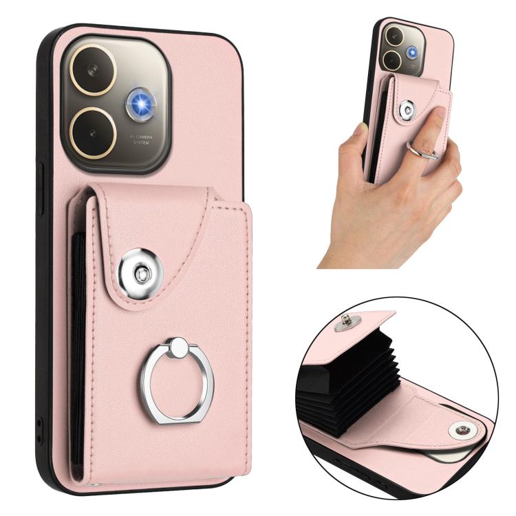 For OPPO A5 Energy / A5 Pro Global Organ Card Bag Ring Holder Phone Case with Long Lanyard