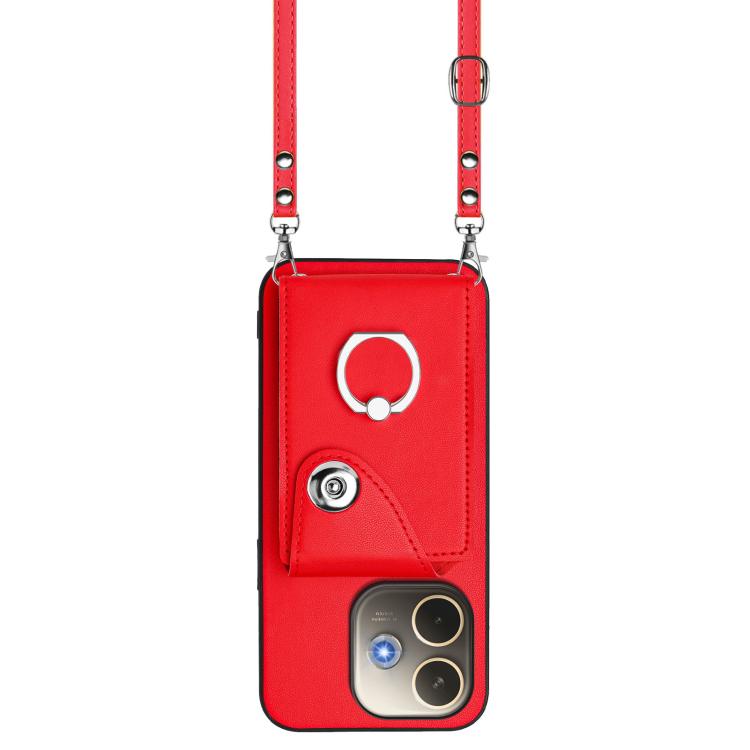 For OPPO A5 Energy / A5 Pro Global Organ Card Bag Ring Holder Phone Case with Long Lanyard