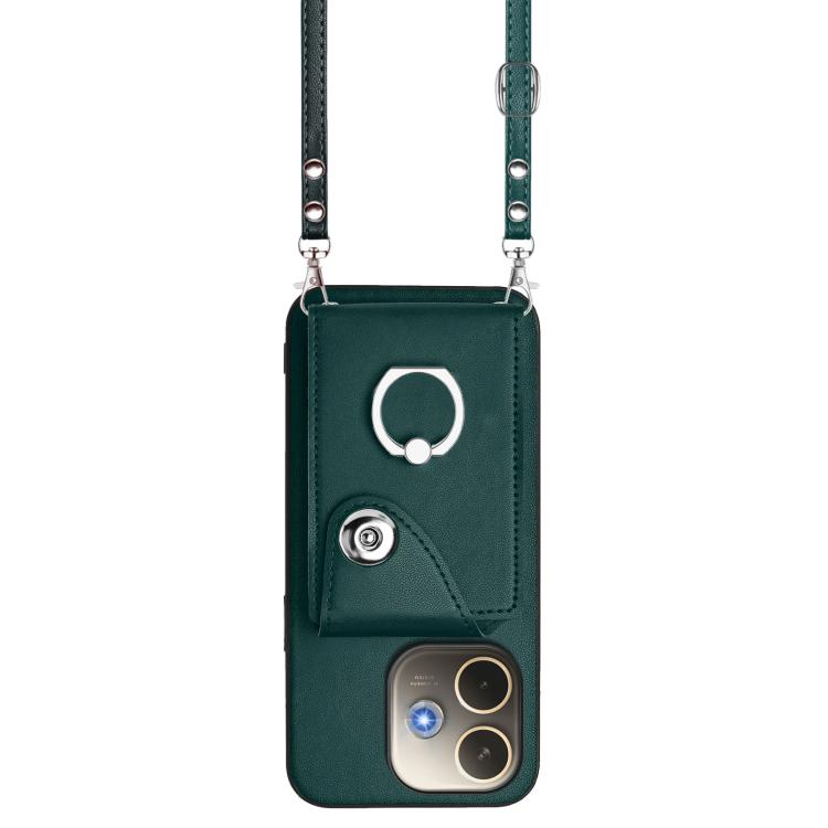 For OPPO A5 Energy / A5 Pro Global Organ Card Bag Ring Holder Phone Case with Long Lanyard