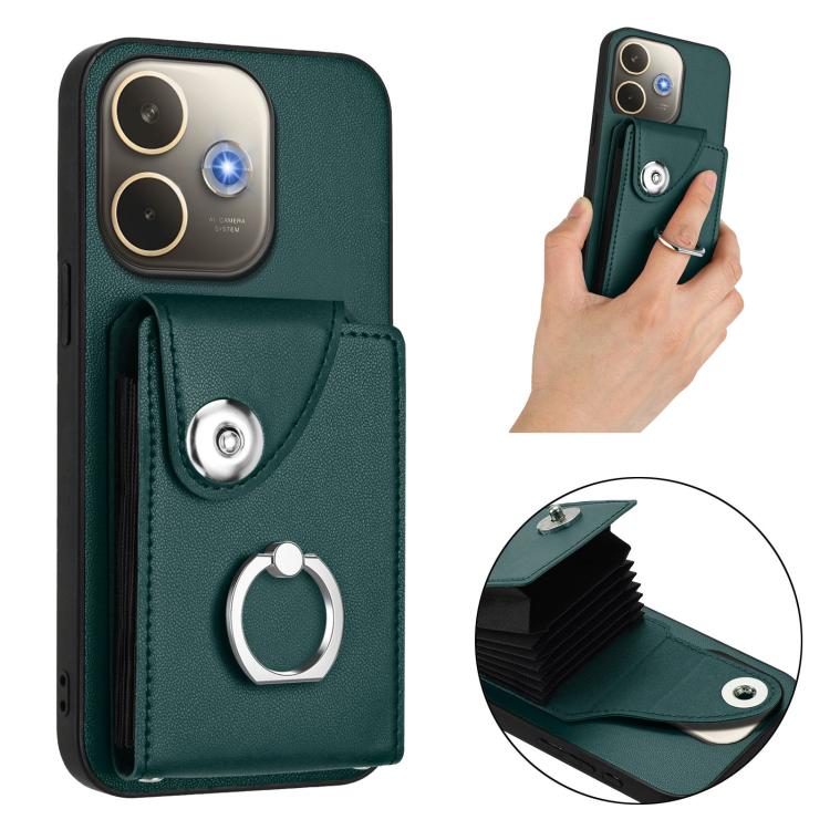 For OPPO A5 Energy / A5 Pro Global Organ Card Bag Ring Holder Phone Case with Long Lanyard