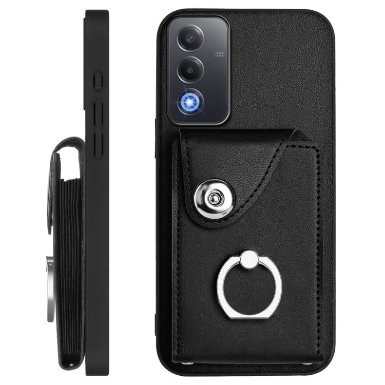 For OPPO A3 Pro Global / A3 Energy Organ Card Bag Ring Holder Phone Case with Long Lanyard