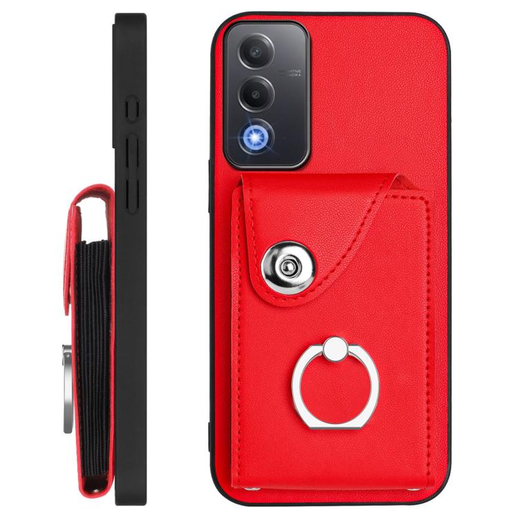 For OPPO A3 Pro Global / A3 Energy Organ Card Bag Ring Holder Phone Case with Long Lanyard