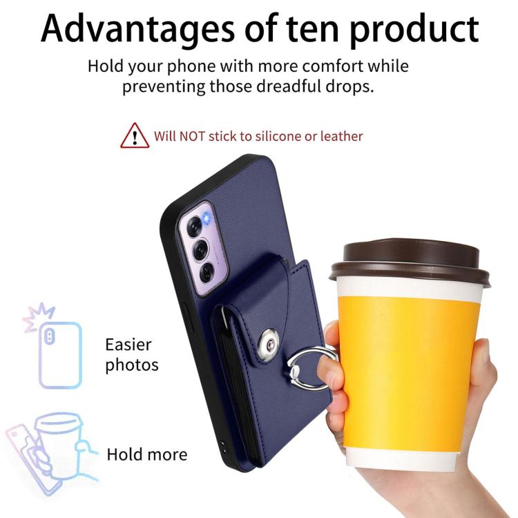 For OPPO Reno12 Pro Global Organ Card Bag Ring Holder Phone Case with Long Lanyard