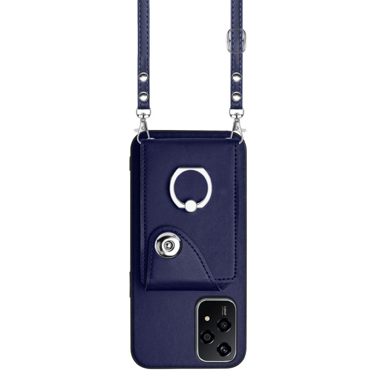 For Honor 200 Lite 5G Global Organ Card Bag Ring Holder Phone Case with Long Lanyard