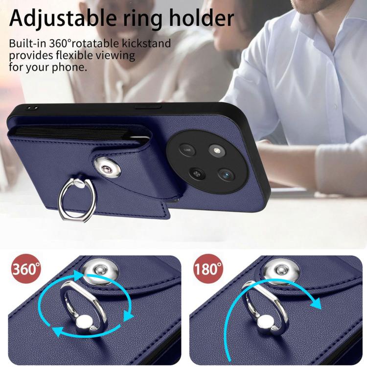 For Honor X60 Pro / X9c Organ Card Bag Ring Holder Phone Case with Long Lanyard