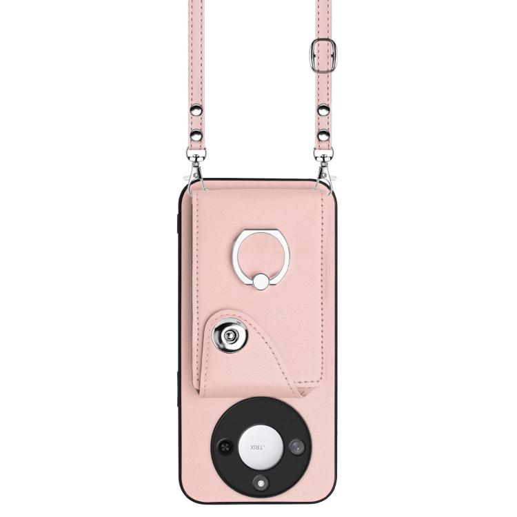 For Honor X60 / X9c Smart Organ Card Bag Ring Holder Phone Case with Long Lanyard