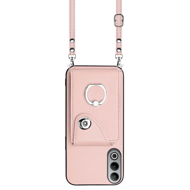 For OnePlus Nord CE4 Organ Card Bag Ring Holder Phone Case with Long Lanyard
