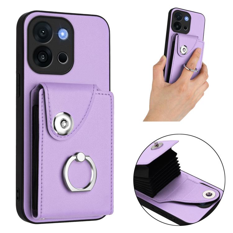 For OnePlus 13T Organ Card Bag Ring Holder Phone Case with Long Lanyard