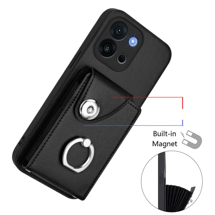 For OnePlus 13T Organ Card Bag Ring Holder Phone Case with Long Lanyard