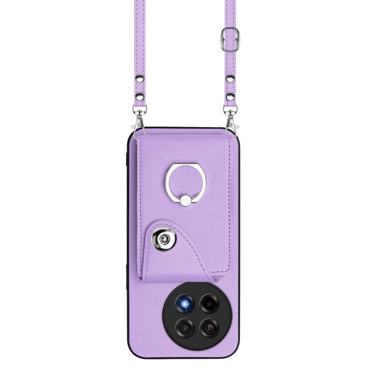 For OnePlus Ace 5 / 5 Pro / 13R Organ Card Bag Ring Holder Phone Case with Long Lanyard