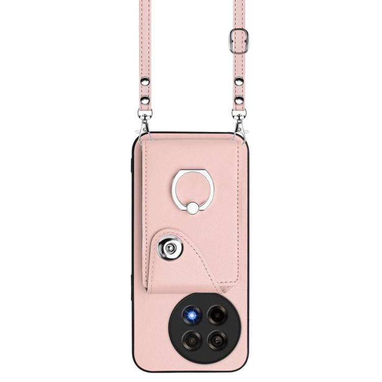 For OnePlus Ace 5 / 5 Pro / 13R Organ Card Bag Ring Holder Phone Case with Long Lanyard