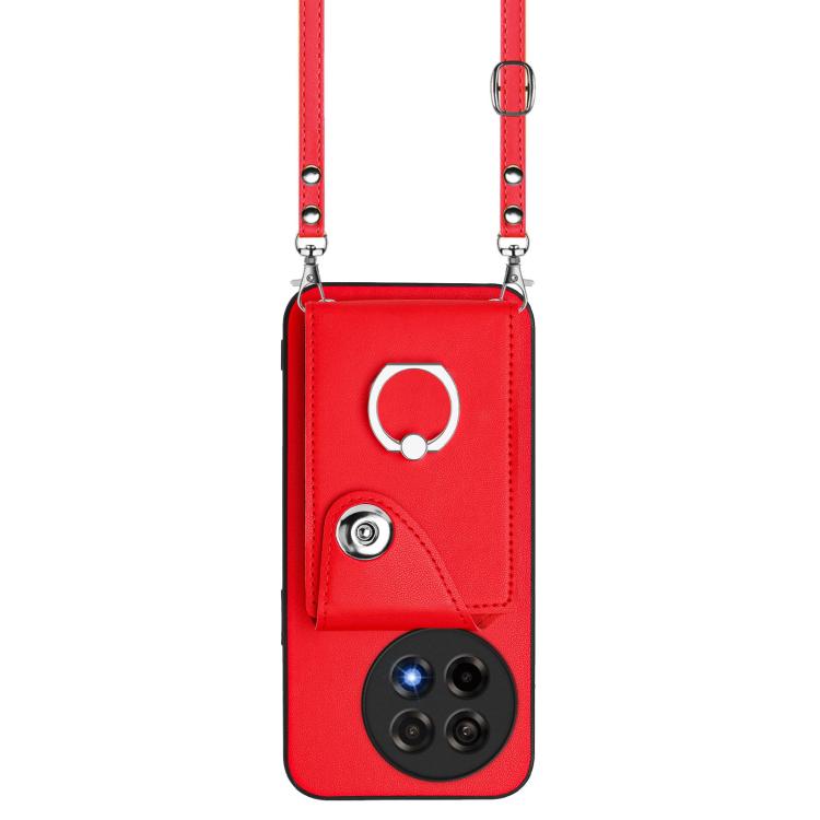 For OnePlus Ace 5 / 5 Pro / 13R Organ Card Bag Ring Holder Phone Case with Long Lanyard