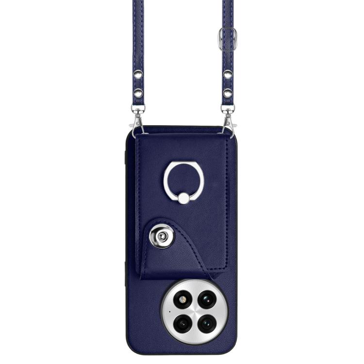 For OnePlus 13 5G Organ Card Bag Ring Holder Phone Case with Long Lanyard