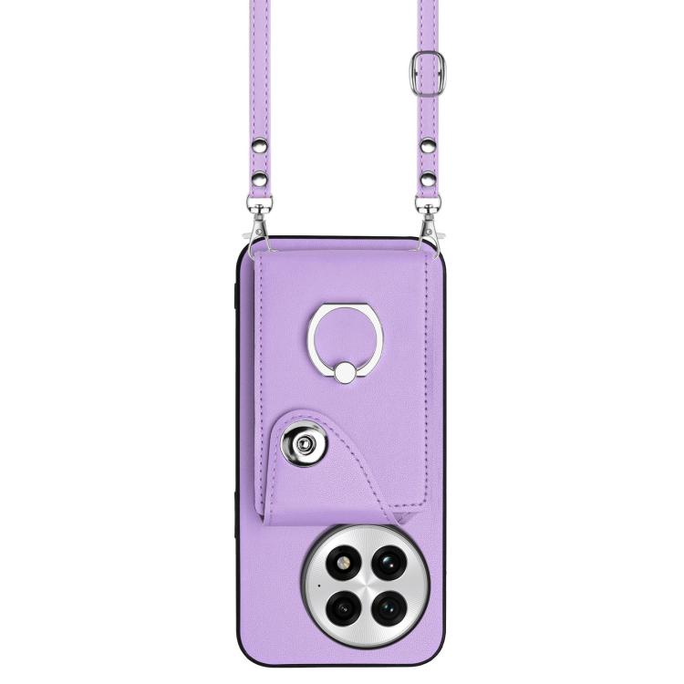 For OnePlus 13 5G Organ Card Bag Ring Holder Phone Case with Long Lanyard